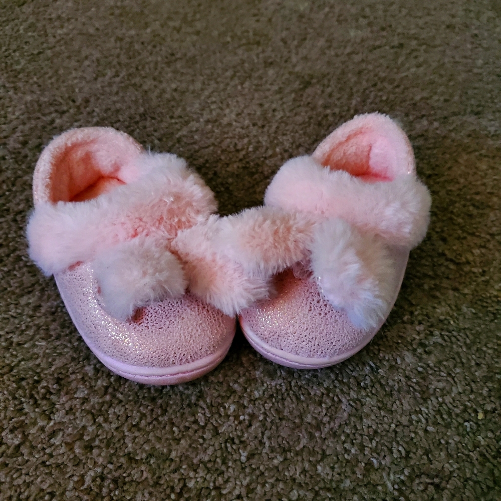 Slippers girls pink with Rabbit Customs